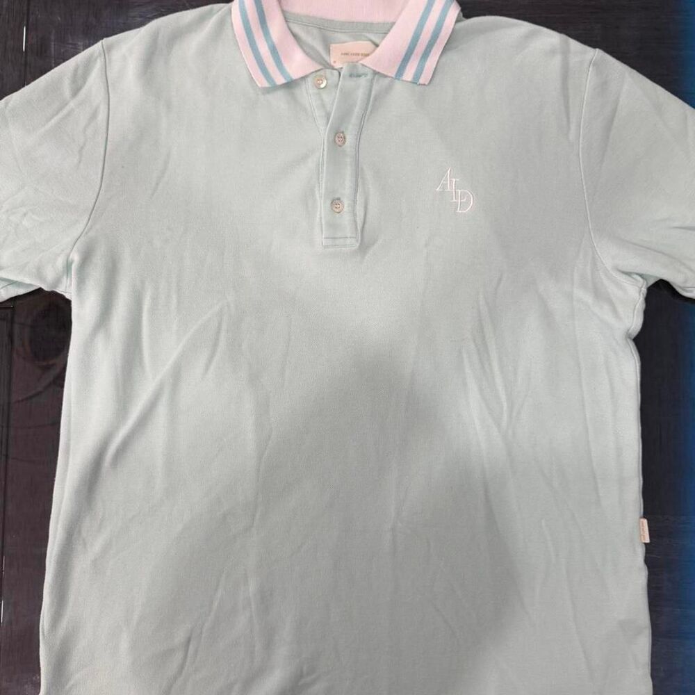 Aime-leon-dore Men's Blue and Green Polo-shirts